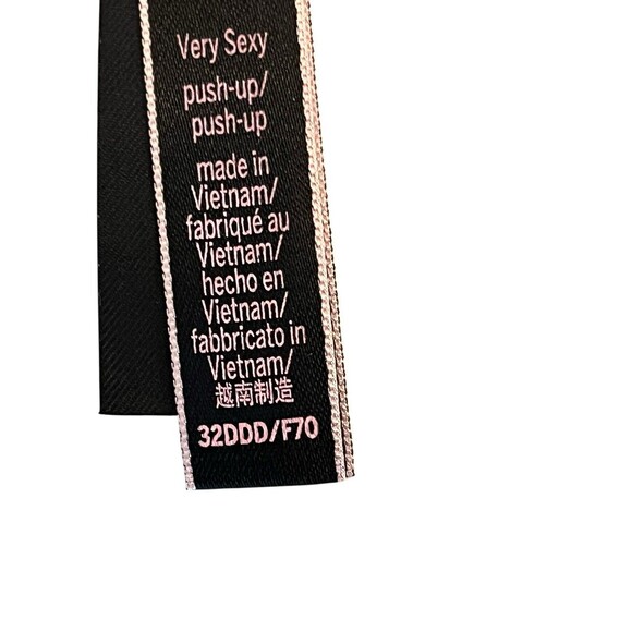 Victoria's Secret VSX Sport Wire Mesh Active Sport Bra Sz 32DD Purple Blck White - Picture 7 of 10